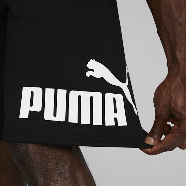 Shorts con logo de 10" para hombre, Cotton Black-Puma White, extralarge